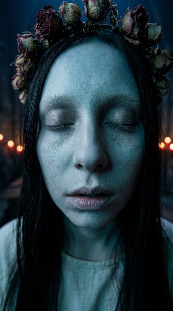 Pannochka with closed eyes